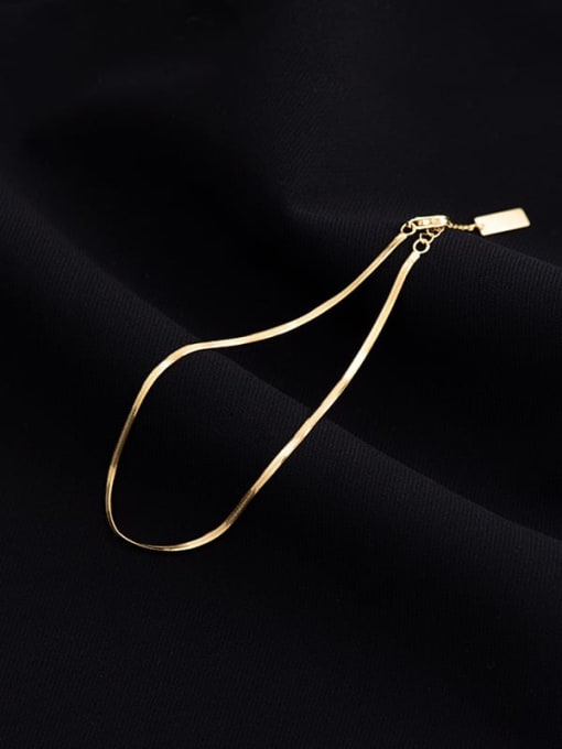 925 Sterling Silver Minimalist Snake Bone Chain Anklet