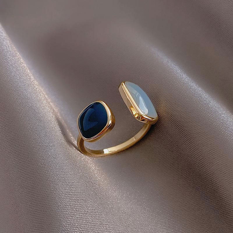 Aquamarine Wrap Ring - Gold / US 5-7