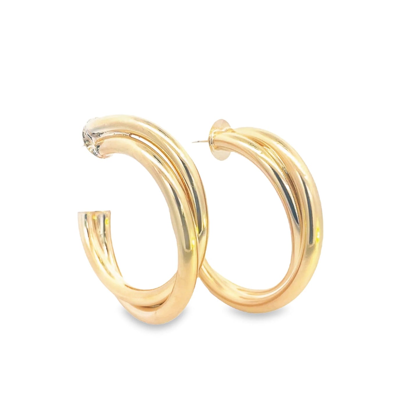 Double Strand Hoop Earrings