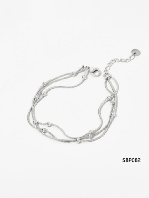 Stainless Steel Minimalist Irregular Bracelet And Necklace Set