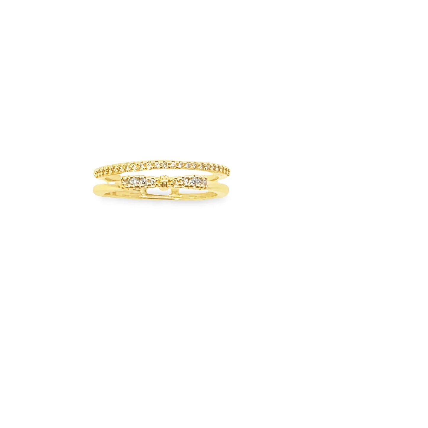 CZ Slim Ribbon Ring